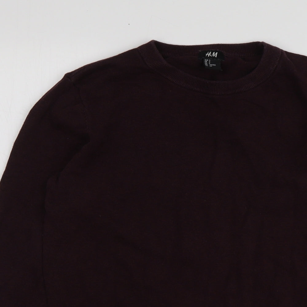 Womens UK Size S H&M Purple Pullover Jumper
