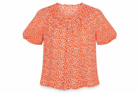 Womens UK Size 6 M&S Orange Basic Button-Up