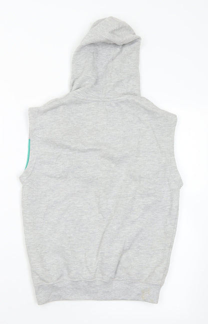 Lee Cooper Boys Grey  Cotton Full Zip Hoodie Size 9-10 Years  Zip - Logo