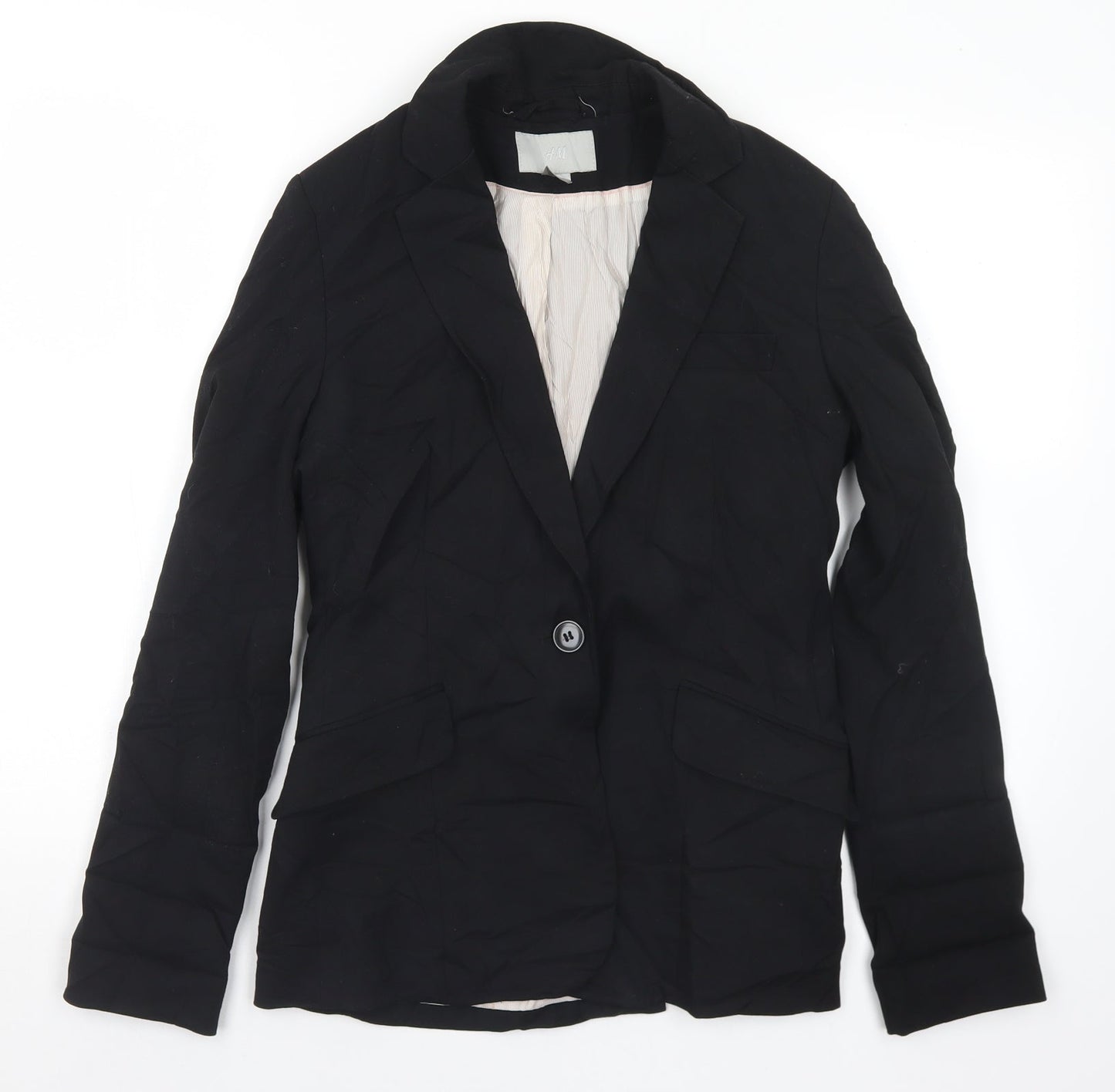 Womens UK Size 10 H&M Regular Black Suit Jacket