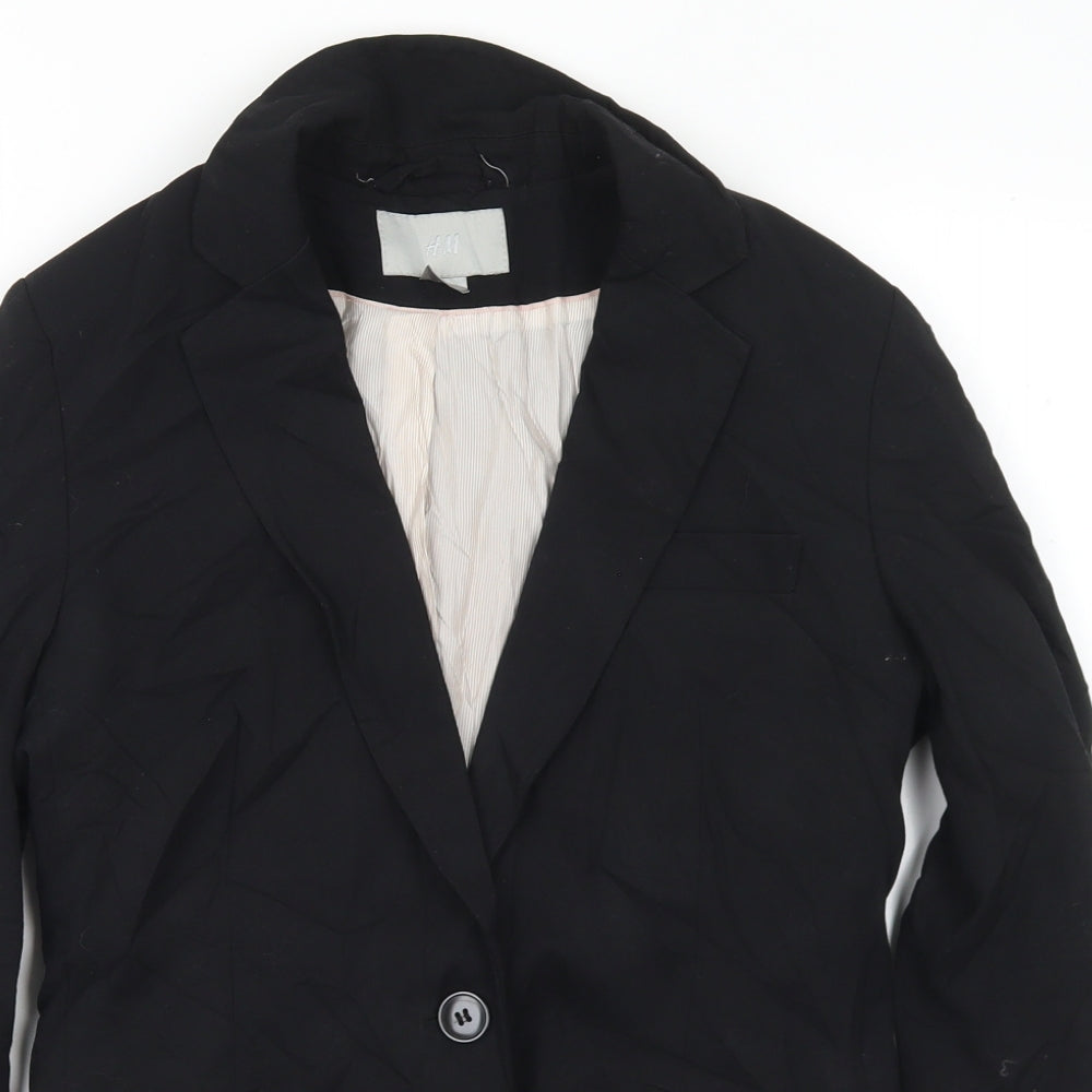 Womens UK Size 10 H&M Regular Black Suit Jacket