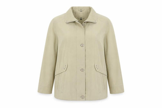 Womens UK Size 16 LEBEK Green Rain Coat