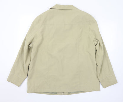 Womens UK Size 16 LEBEK Green Rain Coat