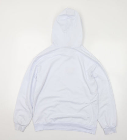 SheIn Womens White  Cotton Pullover Hoodie Size S   - Butterfly