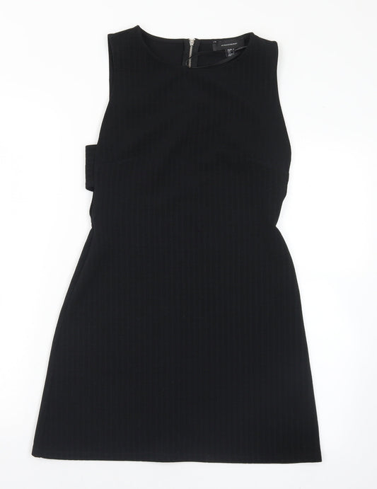 Primark Womens Black  Polyester A-Line  Size 8  Round Neck Zip