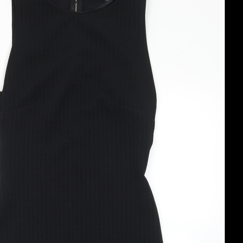 Primark Womens Black  Polyester A-Line  Size 8  Round Neck Zip