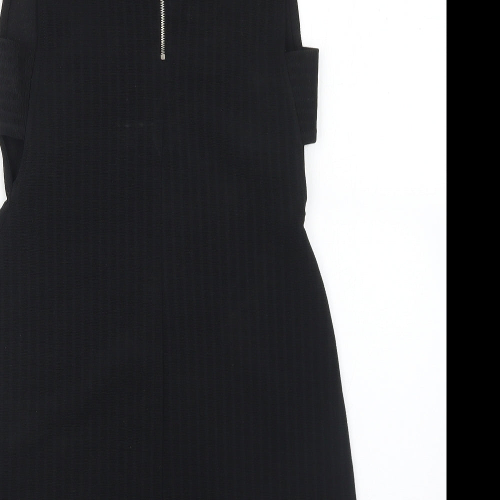 Primark Womens Black  Polyester A-Line  Size 8  Round Neck Zip