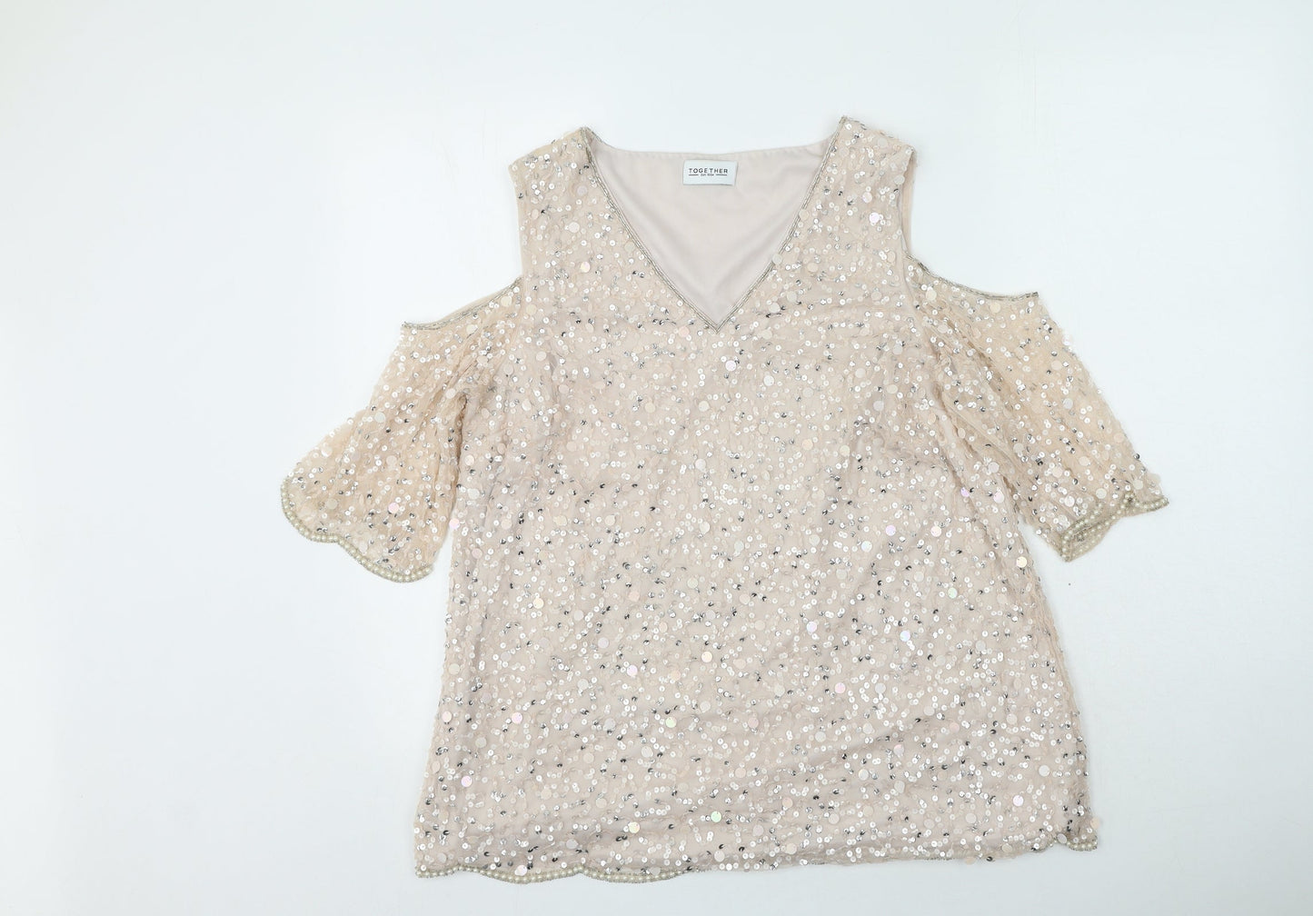 Womens UK Size M Together Pink Basic Blouse