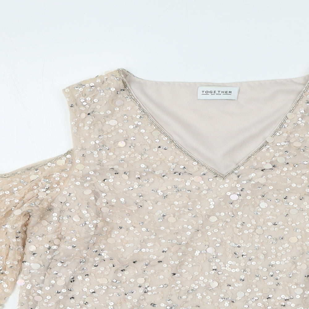Womens UK Size M Together Pink Basic Blouse