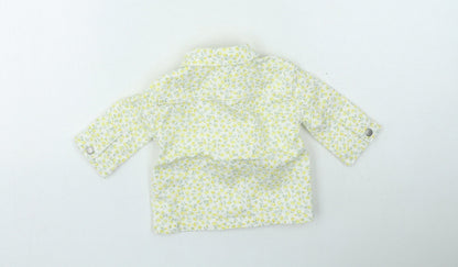 F&F Girls Yellow Floral  Jacket  Size 0-3 Months