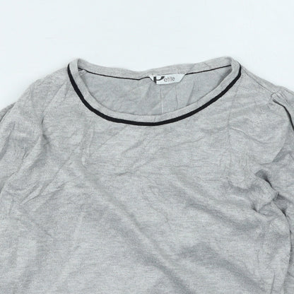 BHS Womens Grey Round Neck  Viscose Henley Jumper Size 8