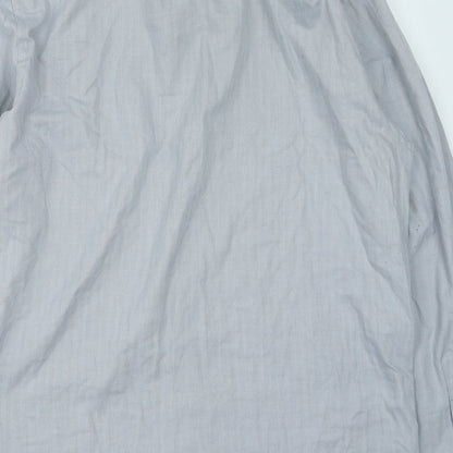 George  Mens Grey  Polyester  Button-Up Size 16 Collared