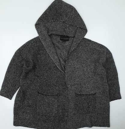 Centigrade Womens Grey V-Neck  Acrylic Cardigan Jumper Size M