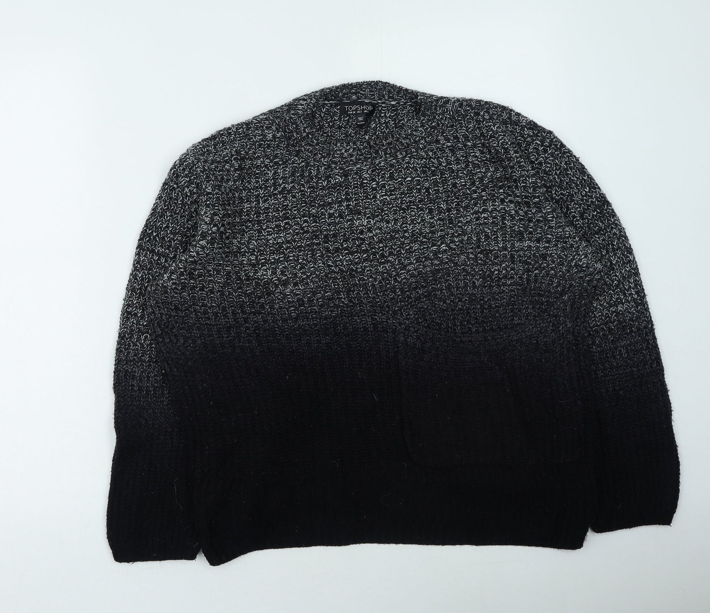 Womens UK Size 6 Topshop Black Pullover Jumper