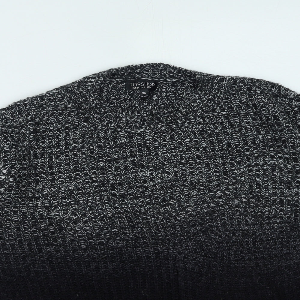 Womens UK Size 6 Topshop Black Pullover Jumper