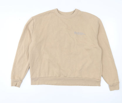 HIIT Womens Beige  Cotton Pullover Sweatshirt Size M  Pullover