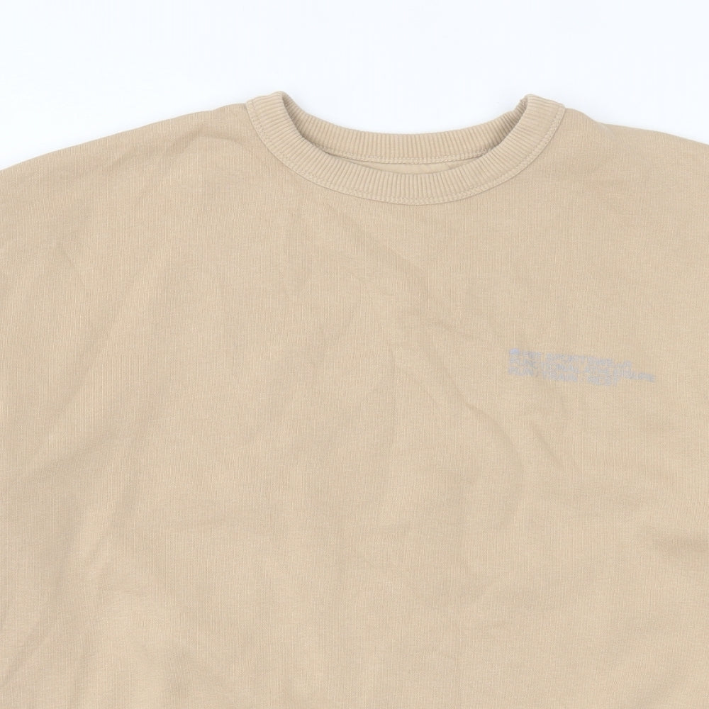 HIIT Womens Beige  Cotton Pullover Sweatshirt Size M  Pullover