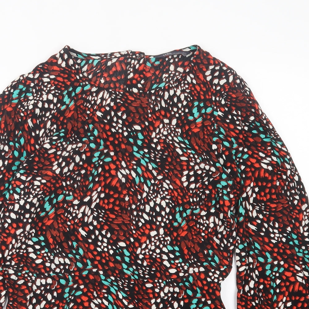 Womens UK Size 10 Marks and Spencer Red Basic Blouse