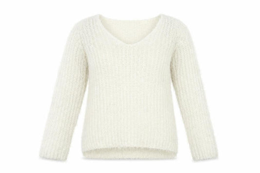 Womens UK Size M New Look Ivory Pullover Jumper