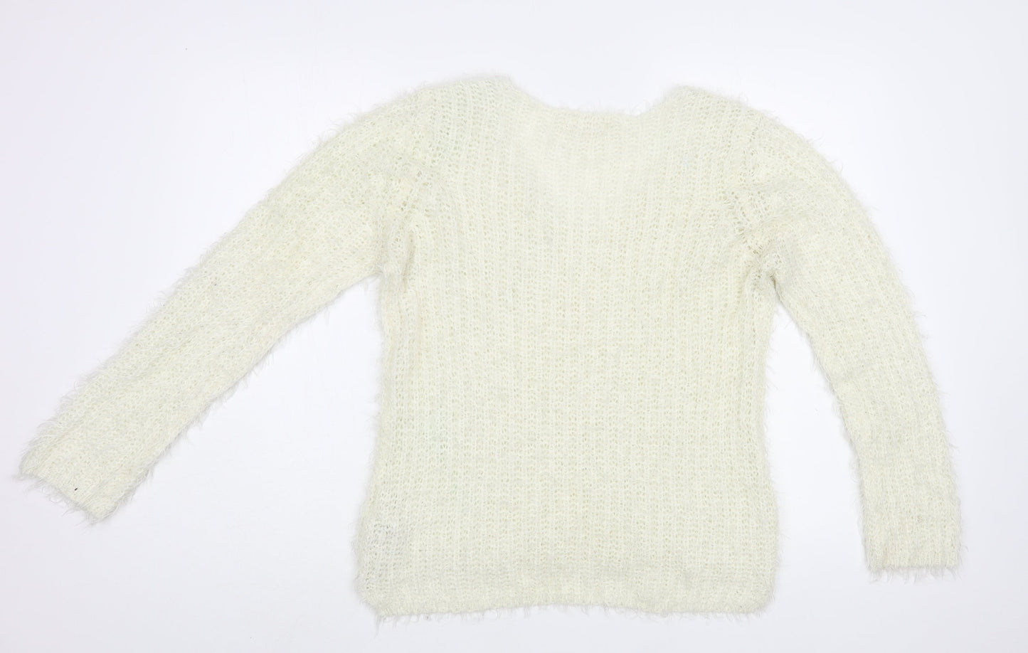 Womens UK Size M New Look Ivory Pullover Jumper