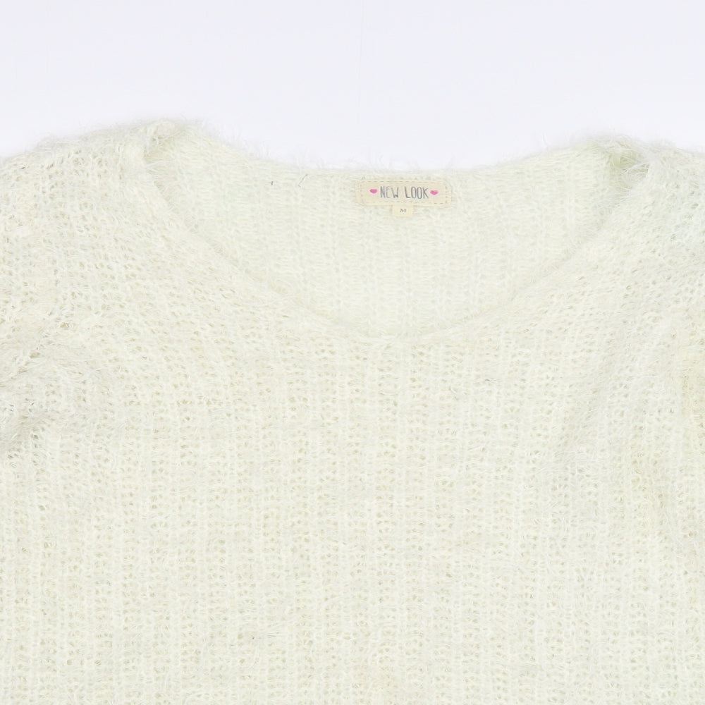 Womens UK Size M New Look Ivory Pullover Jumper