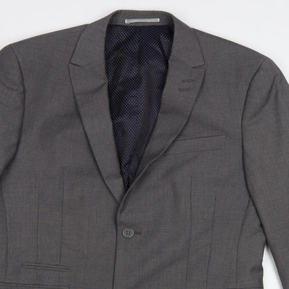 Skopes Mens Grey  Polyester Jacket Blazer Size 36