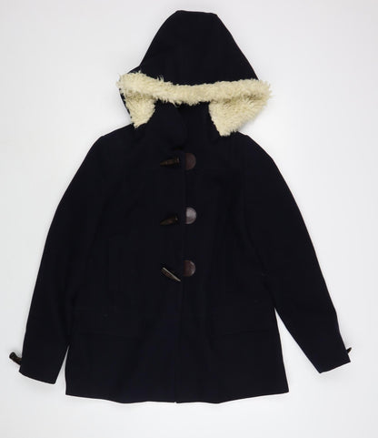 Womens UK Size 8 NEXT Blue Pea Coat
