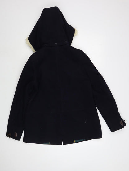 Womens UK Size 8 NEXT Blue Pea Coat