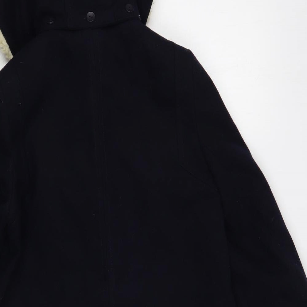 Womens UK Size 8 NEXT Blue Pea Coat