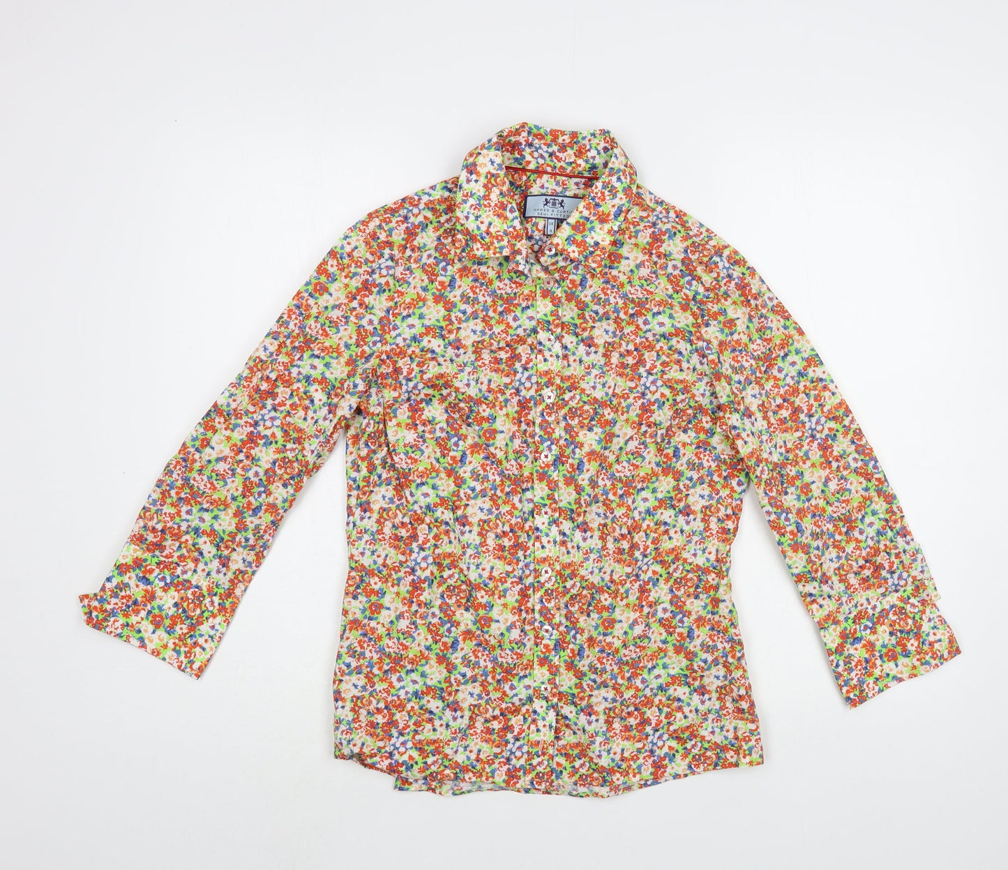 Womens UK Size 8 Hawes & Curtis Multicoloured Basic Button-Up
