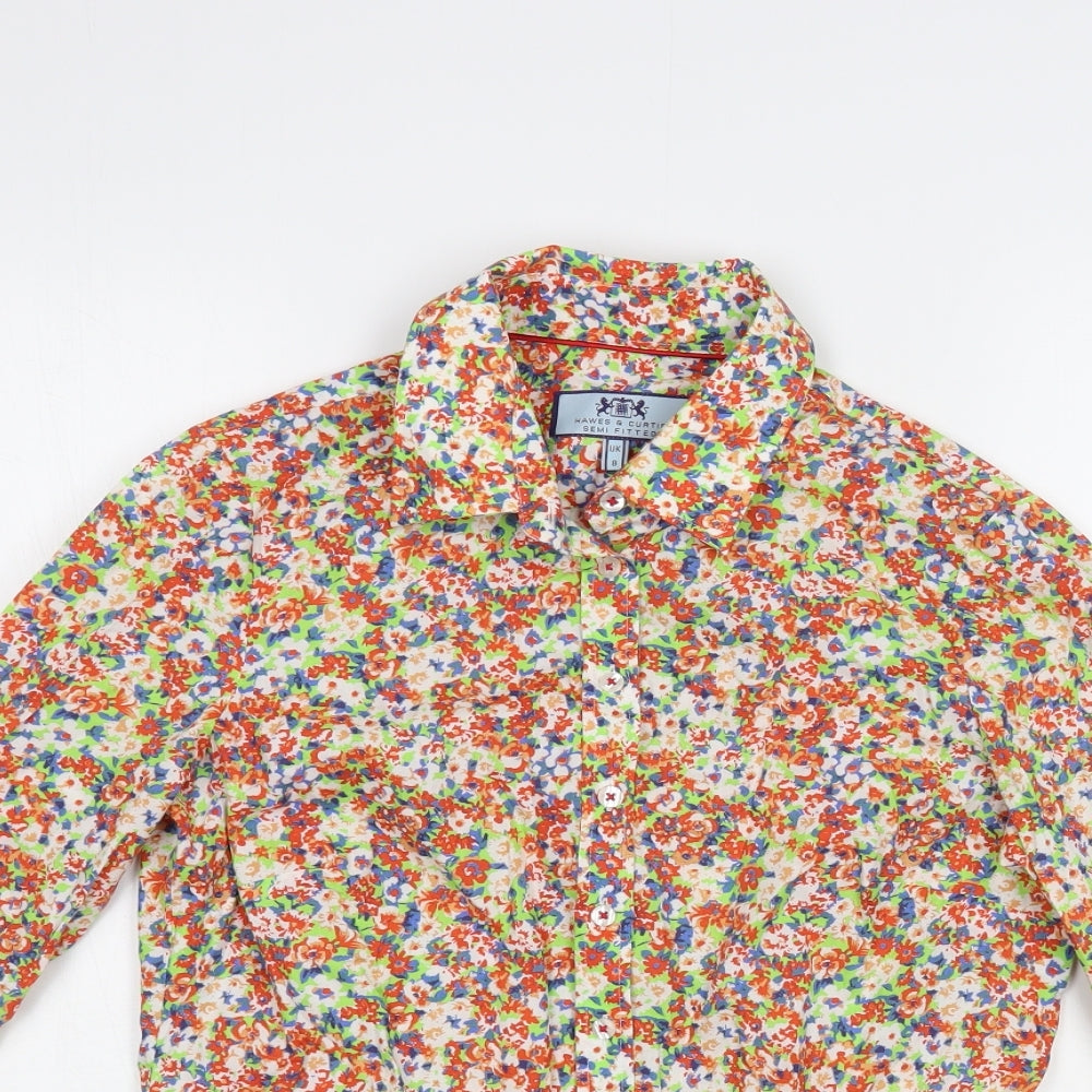 Womens UK Size 8 Hawes & Curtis Multicoloured Basic Button-Up