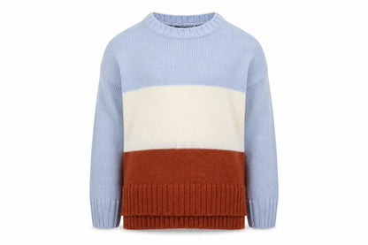 New Look Girls Multicoloured Crew Neck Striped Acrylic Pullover Jumper Size 12-13 Years  Pullover