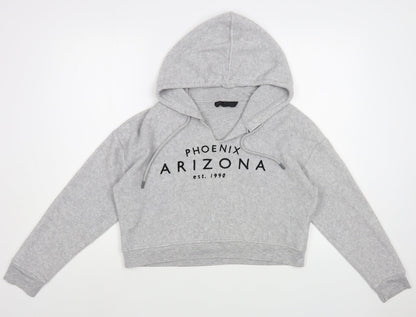 Topshop Womens Grey  Polyester Pullover Hoodie Size 6  Pullover - Arizona