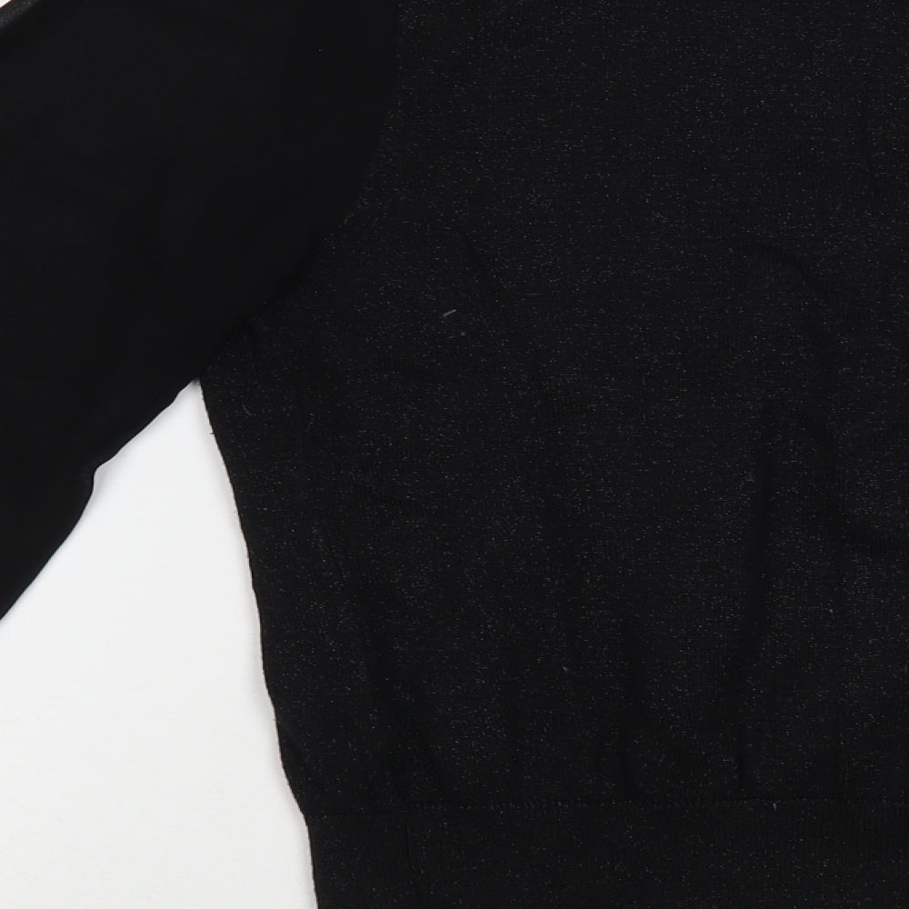 Womens UK Size M Oasis Black Basic Blouse