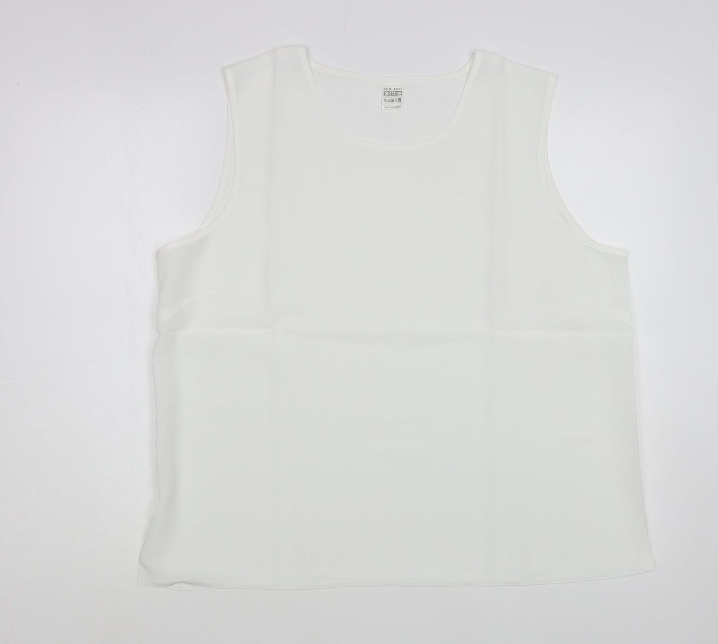 Womens UK Size 18 Preworn White Basic Tank