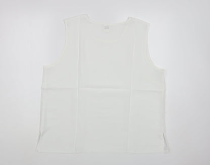 Womens UK Size 18 Preworn White Basic Tank
