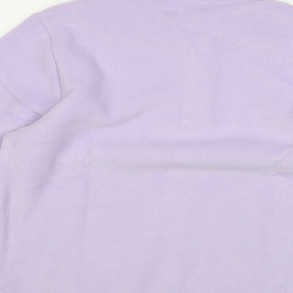 Fashion Extra Womens Purple  Polyester Pullover Sweatshirt Size 18  Button
