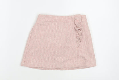 Dunnes Stores Girls Pink  Polyester Mini Skirt Size 5-6 Years  Regular