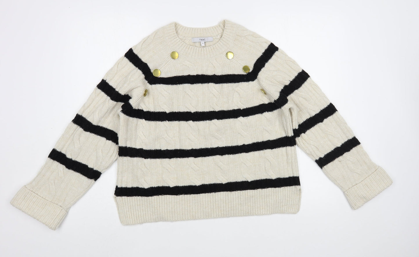 Womens UK Size XS NEXT Beige Pullover Jumper