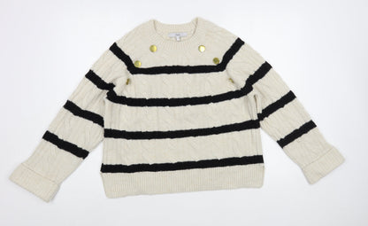 Womens UK Size XS NEXT Beige Pullover Jumper