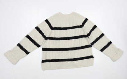 Womens UK Size XS NEXT Beige Pullover Jumper