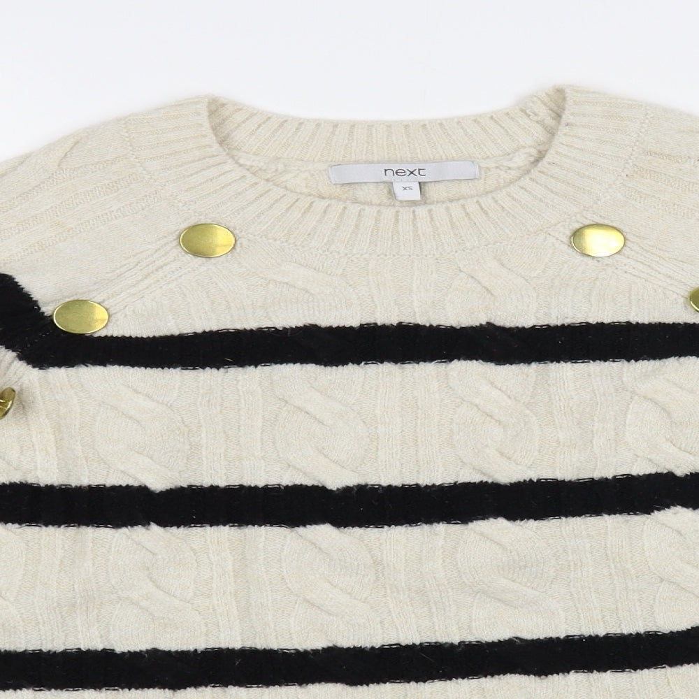 Womens UK Size XS NEXT Beige Pullover Jumper