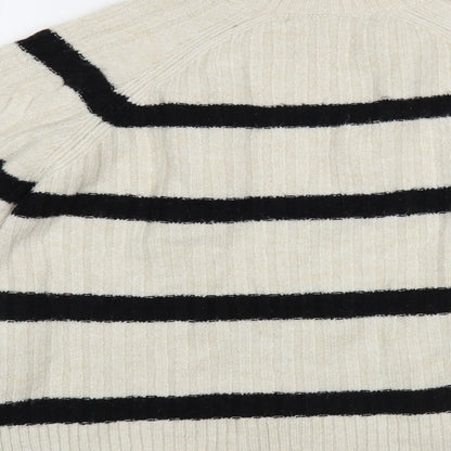 Womens UK Size XS NEXT Beige Pullover Jumper