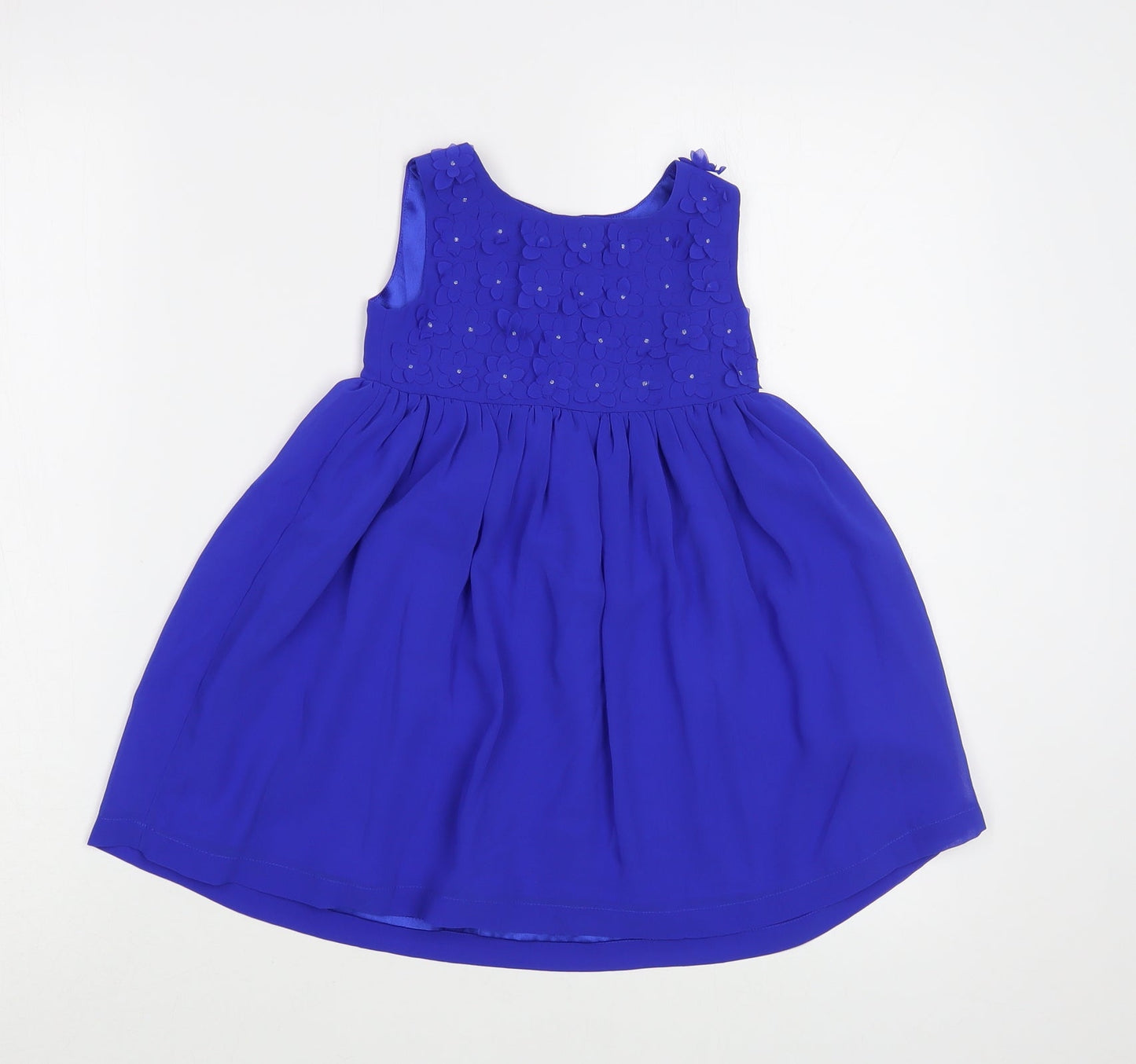 Blue Zoo  Baby Blue  Polyester A-Line  Size 18-24 Months  Boat Neck Button