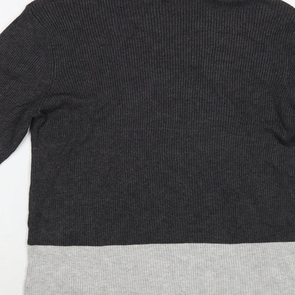 Gallery Womens Grey Roll Neck  Viscose Pullover Jumper Size XL