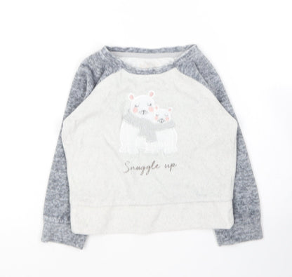 Nutmeg Baby Grey Solid Polyester Cami Pyjama Top Size 18-24 Months