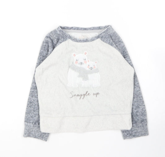 Nutmeg Baby Grey Solid Polyester Cami Pyjama Top Size 18-24 Months