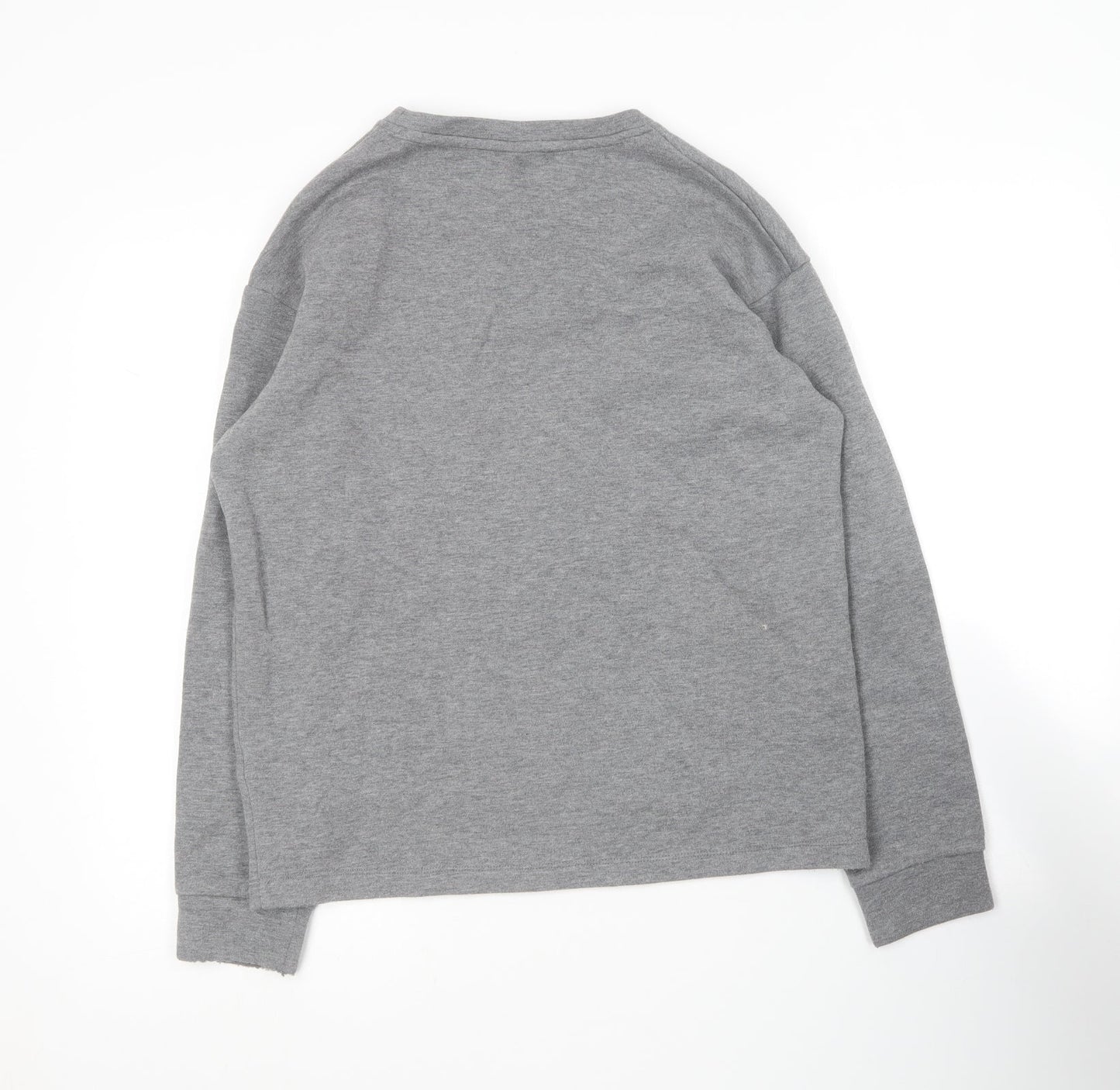 Toky Life Mens Grey Round Neck  Cotton Pullover Jumper Size M