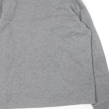 Toky Life Mens Grey Round Neck  Cotton Pullover Jumper Size M