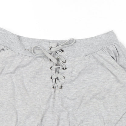 Liangdoods Womens Grey Boat Neck  Cotton Pullover Jumper Size XL